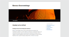 Desktop Screenshot of barszcz-sosnowskiego.pl